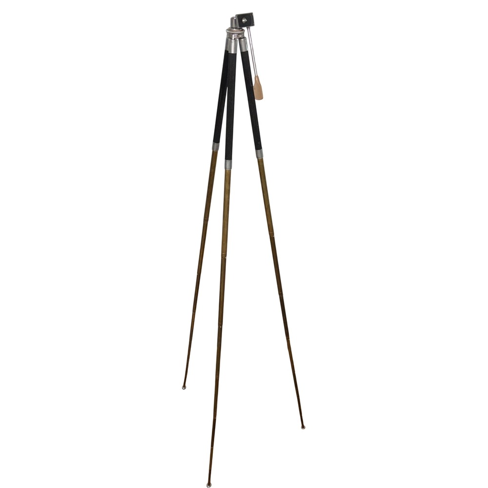 Vintage Accura Japan Telescoping Camera Tripod Brass Leg Expands 50" Photography